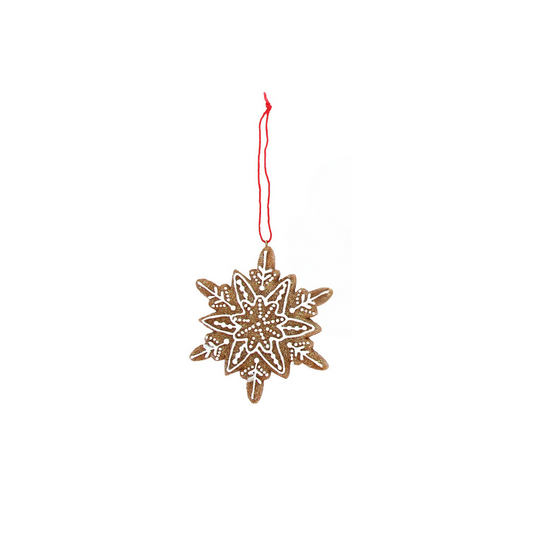 Snowflake Star Gingerbread Hanging Decoration
