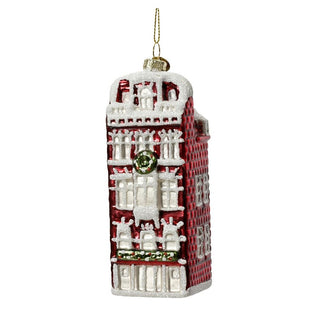 Burgandy House with Wreath Tree Decoration