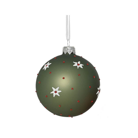 Rosemary Green with Flowers & Spots Bauble