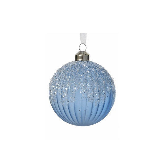 Matt Sky Blue with Ombre Glitter Bauble