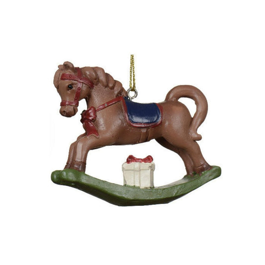 Rocking Horse Brown Tree Decoration