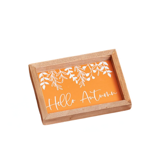 Hello Autumn Pumpkin Patch Framed Plaque