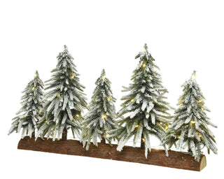 Snowy Trees LED Tablepiece Decoration