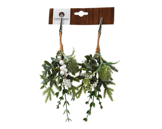 White Berry & Thistle Greenery Clips 2Pk