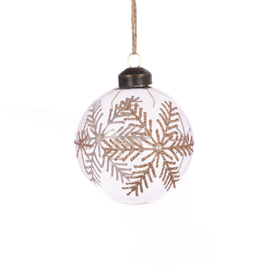 Glass Della Bauble 8cm