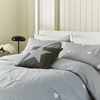 Tufted Star Single Cover Set Grey