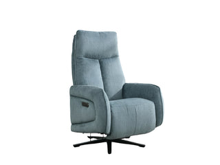 Prestige Fabric Electric Swivel Chair - Storm Blue