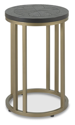 Chevron Peppercorn Ash Side Table