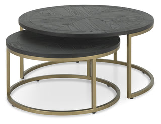 Chevron Peppercorn Ash Coffee Nest Of Tables