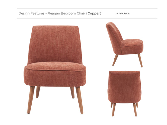 Reagan Bedroom Chair - Copper