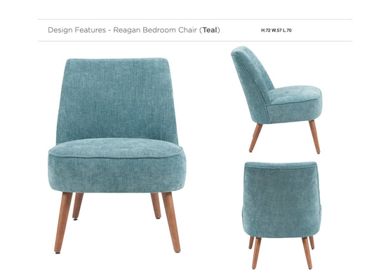 Reagan Bedroom Chair - Teal