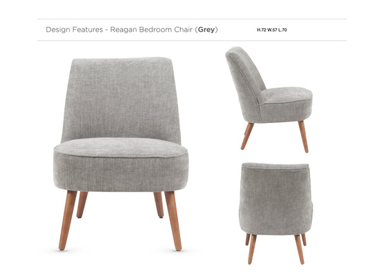 Reagan Bedroom Chair - Grey