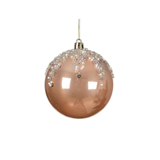 Shiny Pearl Pink with Sequin Bauble