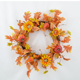 Sunflower & Pumpkin Wreath 66cm
