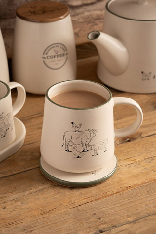 Woodbury Lane Mug & Coaster Set - Animals