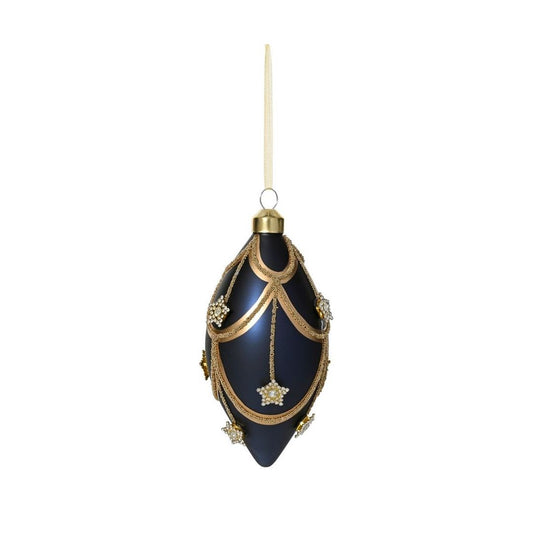 Night Blue with Gold Sway & Star Detail Finial