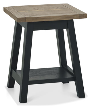 Camden Weathered Oak & Peppercorn Lamp Table