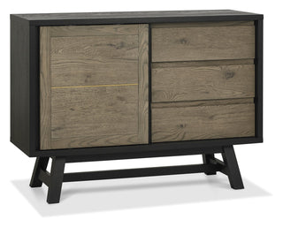 Camden Weathered Oak & Peppercorn Narrow Sideboard