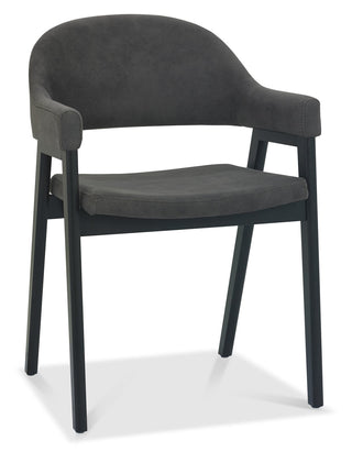 Camden Peppercorn Upholstered Arm Chair - Dark Grey Fabric
