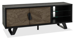 Emerson Weathered Oak & Peppercorn Entertainment Unit