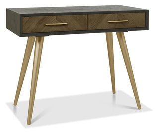 Sienna Fumed Oak & Peppercorn Dressing Table