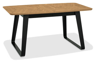 Emerson Rustic Oak & Peppercorn 4-6 Seater Extension Dining Table