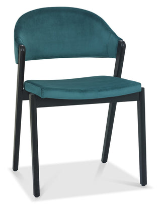 Camden Peppercorn Upholstered Chair - Azure Velvet Fabric