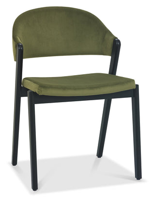 Camden Peppercorn Upholstered Chair - Cedar Velvet Fabric