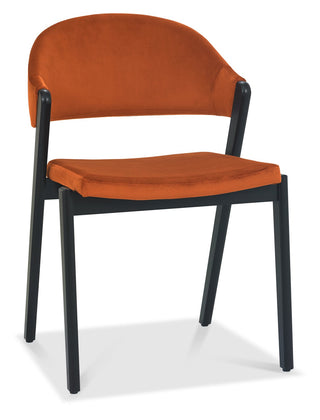 Camden Peppercorn Upholstered Arm Chair - Cedar Velvet Fabric