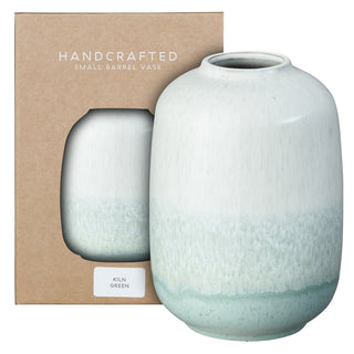 Denby Kiln Green Small Barrel Vase (Boxed)