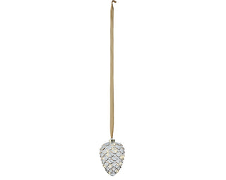 Clear LED Hanging Pinecone Decoration