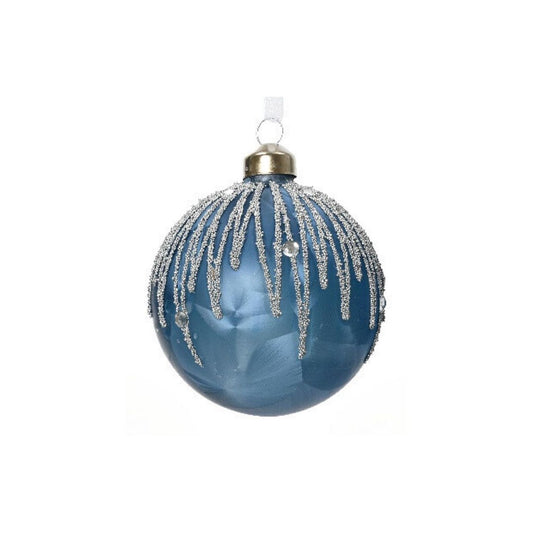 Night Blue Glitter Diamonte Bauble