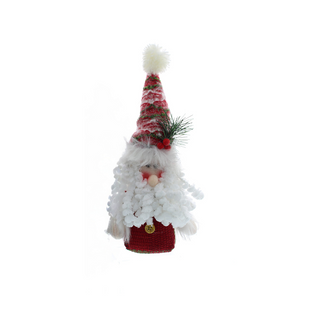 Red Knitted Santa Decoration Small