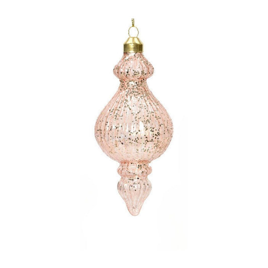 Blush Pink Glitter Iris Bauble
