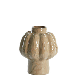 Aliveri Ceramic Taupe Vase