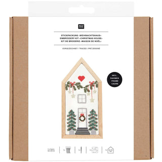 Small Festive House Embroidery Pack