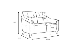 Naples 2 Seater Sofa - Cream Leather