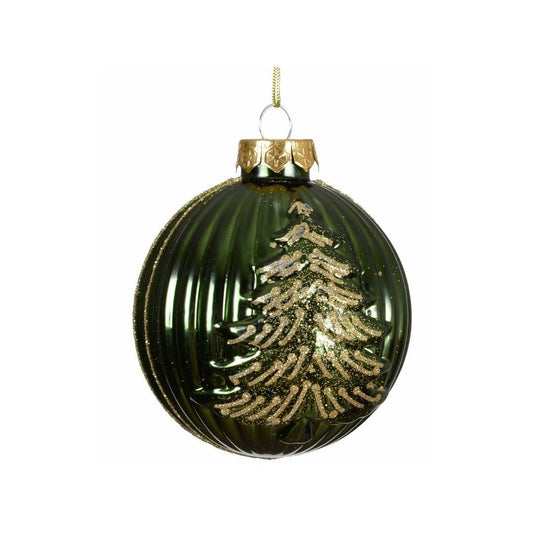 Shimmer Green with Gold Christmas Tree Bauble