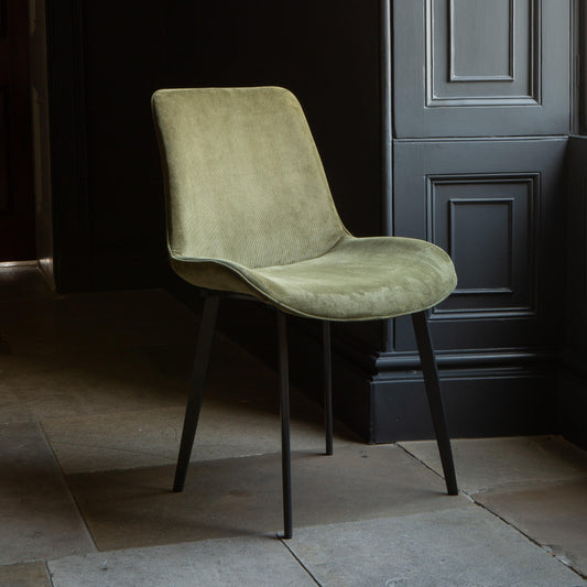 Evia Dining Chair - Green Velvet