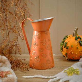 Harvest Home Embossed Pumpkin Metal Jug