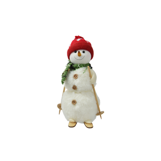 Snowman with Ski Poles Christmas Decoration