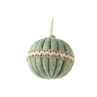 Sage Ribbed with Braid Detail Bauble