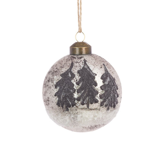 Glass Ariel Bauble 8cm