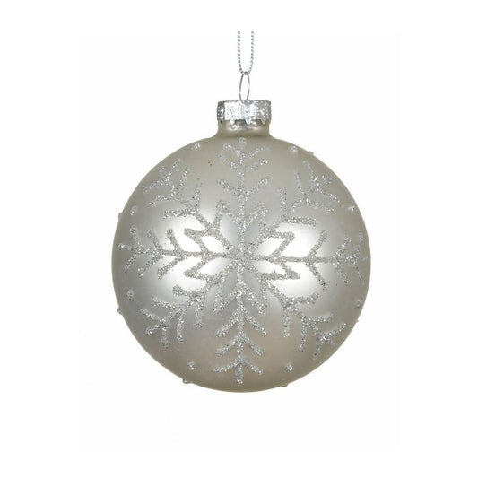 Silver with Silver Snowflake Bauble