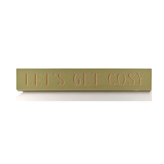 Let's Get Cosy Engraved Wooden Block