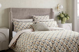 Harun Standard Pillowcase Pair Charcoal & Tan