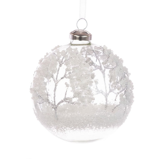 Glass Opal Bauble 10cm