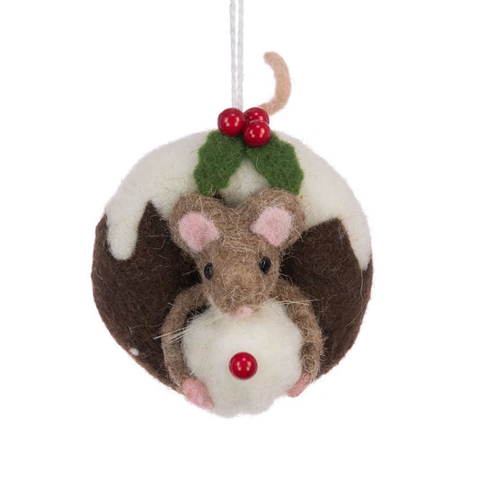 Felt Mouse In Pudding Donut Tree Decoration