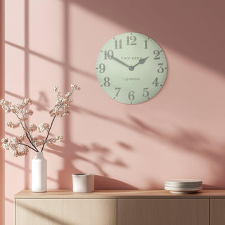 20" Arabic Wall Clock Pearl Green