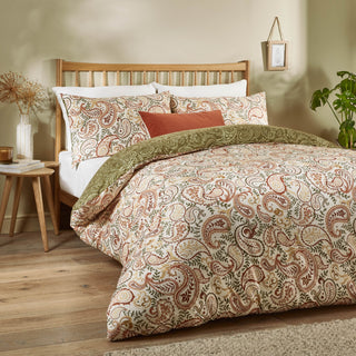 Anika Paisley Printed Soft Touch Double Duvet Cover Set Multi